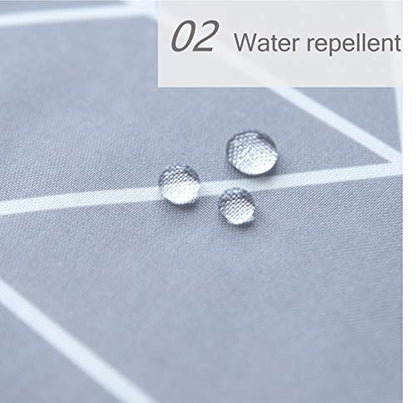 Fabric Shower Curtain or Liner Water Repellent Washable Cloth (Hotel Quality, Friendly, Heavy Weight Hem) with White Plastic Hooks - 72" x 78", Long, Gray Arrow - color: Gray Arrow, size: 72"W x 78"L (Pack of 1)