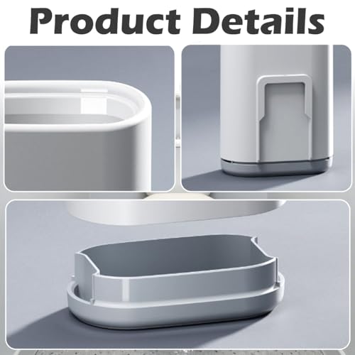 Silicone Toilet Brush and Holder Set, Flexible Toilet Bowl Brush Head with Silicone, Long Handle, Wall Mounted with Removable Anti-Leakage Base, Soft Bristles for Bathroom Deep Cleaning (White) - color: White