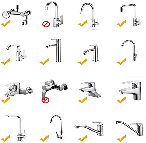360° Rotate Swivel Water Saving Tap Aerator Diffuser Faucet Nozzle Filter Adapter, Dual Spray Stream, Fits M22 M24 Kitchen Sink & Utility Faucets
