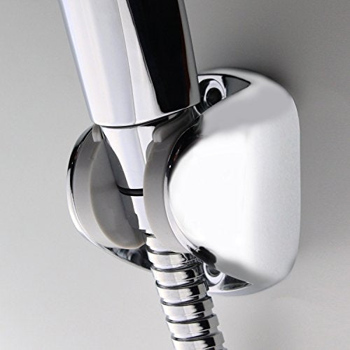 YOO.MEE Wall Mount Shower Bracket, Wide Angle Adjustment, Screw Fix, Chrome | For handheld shower head, large height adjustable, fits any shower space, mounting screws and wall anchors included