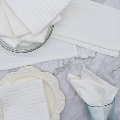 White Washcloths, Cotton Dish Cloths, 8 Pack,12”x12” | Soft Kitchen Washcloths Wash Rags, Double Deck Small Hand Towels For Kitchen, Absorbent Dish Cloths For Washing Dishes - color: White