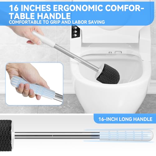 Toilet Brush and Toilet Plunger with Holder, Heavy Duty Plunger with Unique Holder, Plungers for Bathroom with Holder, Toilet Plunger and Toilet Brush and Holder