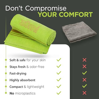 100% Cotton Quick Dry Large Travel Towel - Soft, Thin, Compact, Highly Absorbent, Lightweight Camping Towel for Beach, Gym, Bath, Shower, Swimming, Dorm, RV - White - color: Large White
