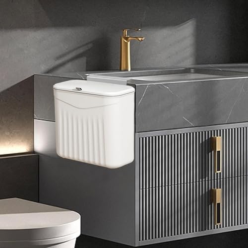 Food Waste Bin for Kitchen Wall Mounted Kitchen Trash with Lid | Home Daily Supplies for Over Door Under Cabinet Laundry Offices Dormitory Apartment Bathroom