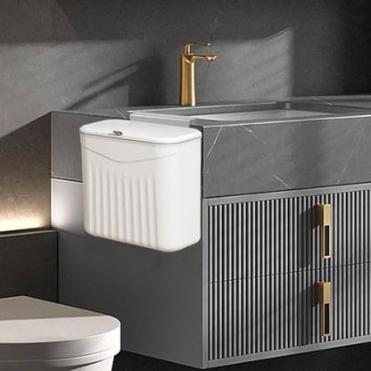 Food Waste Bin for Kitchen Wall Mounted Kitchen Trash with Lid | Home Daily Supplies for Over Door Under Cabinet Laundry Offices Dormitory Apartment Bathroom