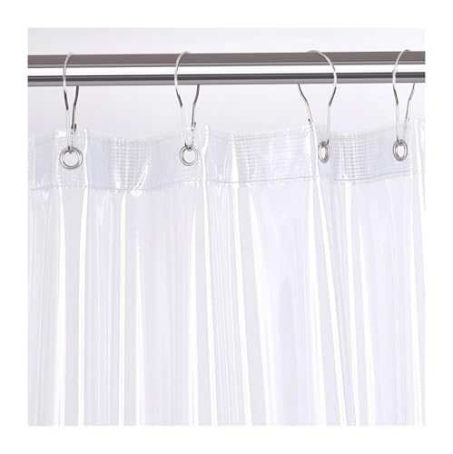 Shower Curtain Liner Heavy Duty Plastic Shower Curtain for Bathtubs Waterproof Weighted Bathroom Shower Liner(180 * 180cm)