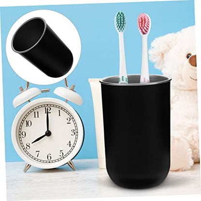 Luxshiny Portable Stainless Steel Mouthwash Cup for Double Rinse Cup Stackable Toothbrush Holder for Bathroom Lightweight and Storage
