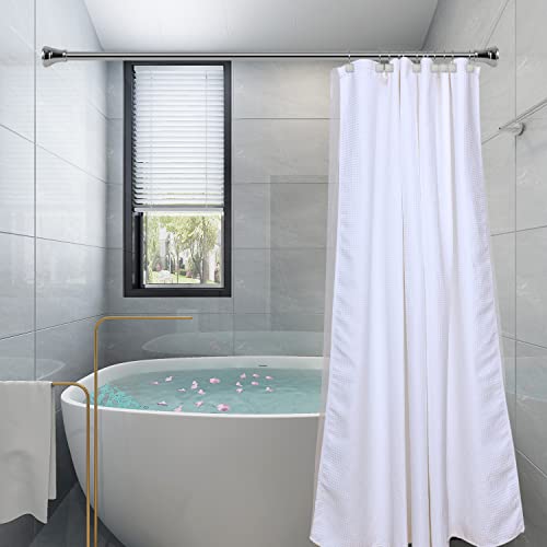 HK20XX Shower Hooks - Double Shower Curtain Rings for Bathroom - Rust Resistant Shower Curtain Hooks for Shower Curtain or Liner - Shower Curtain Rings with Crystal Design - Set of 12 - color: Chrome
