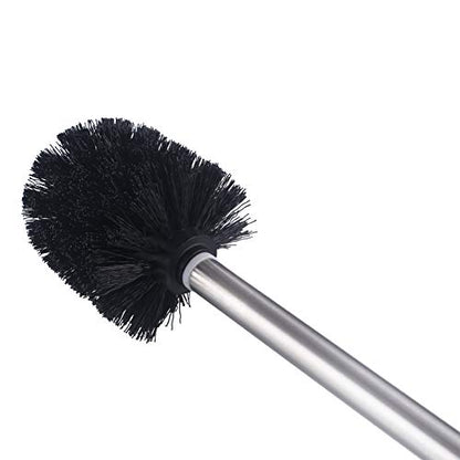 Angle Simple Toilet Brushes Refills, Toilet Bowl Scrubber Head 3 PCS | Replacement Toilet Brush Head Only, No Holder, Stainless Steel Wand with Sturdy Plastic Bristles for Easy Use