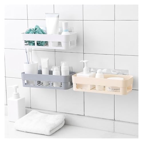 Adhesive Corner Shelf Waterproof Wall Mounted, No Drill Bathroom Kitchen Storage Rack Organizer(A)