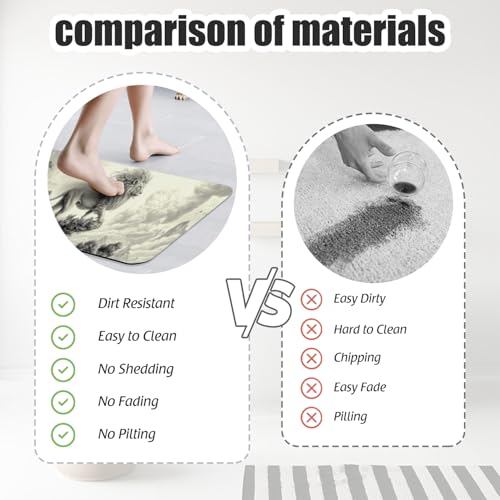 Bathroom Runner Mat Rugs Long,Golden Cool Lion King Beautiful Design Diatomite Stone Bath Mat Large Absorbent Diatomaceous Earth Mat Non Slip Fast Dry Shower Mat Bathroom Rugs Floor Mat 16x42in - color: Design02