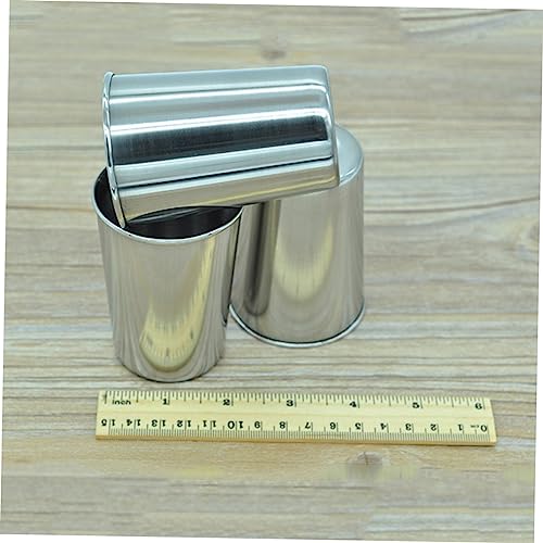 2Pcs Stainless Steel Tumbler Cups Silver Water Beverage Cups for Home Bathroom and Parties Easy to Clean Stainless Steel Design