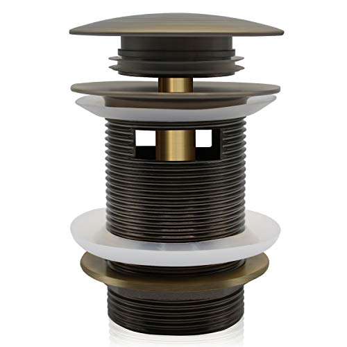 FerdY Pop-up Drain for Freestanding Bathtub, cUPC Certification, Freestanding Bathtub Drain Stopper, Brushed Bronze - color: Brushed Bronze