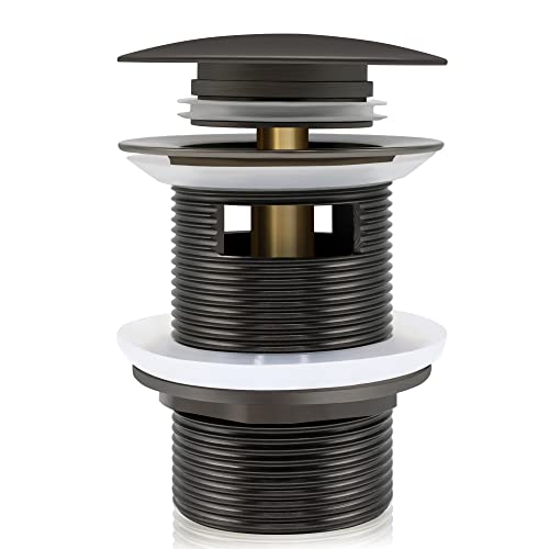 FerdY Pop-up Drain for Freestanding Bathtub, cUPC Certification, Freestanding Bathtub Drain Stopper, Space Grey - color: Space Gray