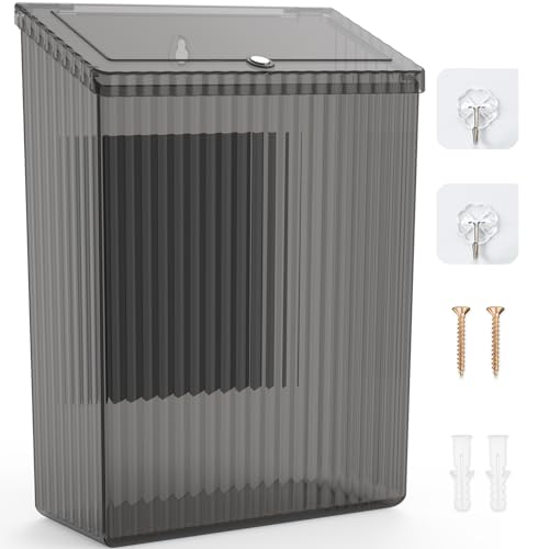 Sealegend Magnetic Trash Can with Lid, Space Saving Lint Bin Black | Wastebasket for Kitchen, Refrigerator, Cabinet, Bathroom & Laundry Room - color: Black