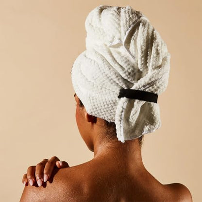 Everist Quick Dry Hair Towel | Microfiber, Reduces Breakage | Microfiber Hair Towel | 50% Shorter Dry Time | Reduces Hair Breakage | Flexible Strap for a Secure, Hands Free Fit