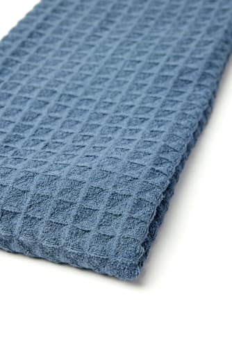 GEOMETRY Midnight Blue Waffle Hand Towel - color: Midnight, size: 18" x 30" (1 Pack)