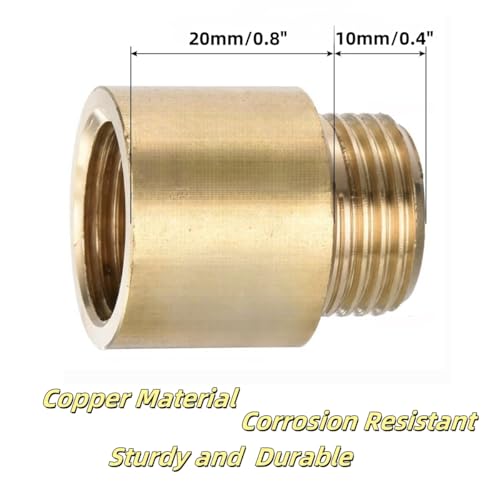 Shower Head Extension Arm, 2 Pack Brass G1/2 Male to G1/2 Female Thread 30mm Length Pipe Fitting Coupler Copper Shower Head Extender with 8M PTFE Pipe Sealant Tape - style: 30mm