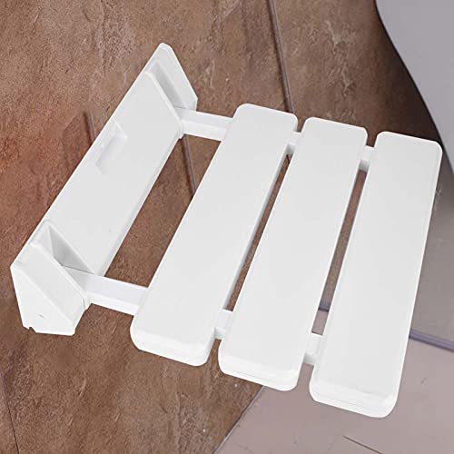 Folding Shower Seat Wall Mounted, Foldable Shower Bench, Space-Saving Fold Down Design for Seniors, Elderly & Small Shower Spaces