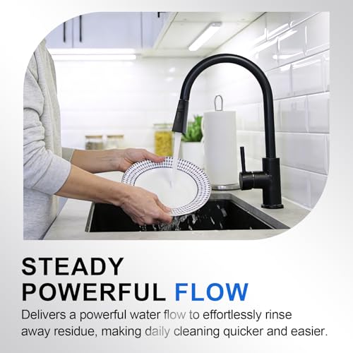 Square Kitchen Faucet Head Replacement Part, G1/2 (13/16" Male Thread) Pull Down Pull Out Sink Sprayer Nozzle, 3-Mode Stream Spray Pause Commercial Utility Tap Spout Only,Matte Black - color: Dual Button Spray Head - Matte Black