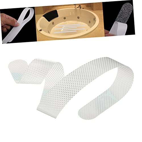 SOLUSTRE 36pcs Slip Tape for Bathroom Safety White Shower Stickers Non Skid Strips Bathtub Stickers Adhesive Bath Treads - size: 38X2cm