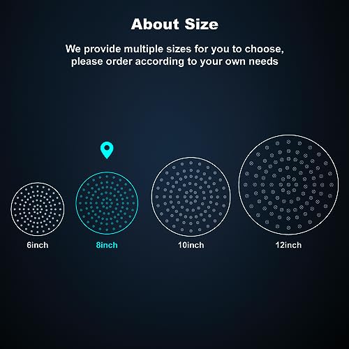 Midanya Round Rain Shower Head,High Pressure,Oil Rubbed Bronze 8 Inch | 360°Swivel,Ceiling or Wall Mount,Waterfall Full Body Coverage,Bathroom Remodel,Stainless Steel Large Rainfall Shower Head - color: Bronze, size: 8 Inch
