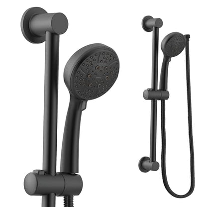 Moen Matte Black Eco-Performance 4-Spray Pattern Detachable Handheld Showerhead with 69-Inch-Long Hose and 30-Inch Slide Bar, 3669EPBL - color: Matte Black