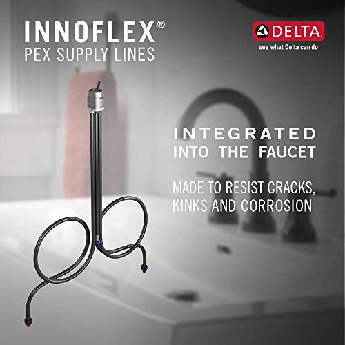 Delta Faucet Ashlyn Centerset Bathroom Faucet, Chrome Bathroom Sink Faucet, 2 Handle Bathroom Faucet, Diamond Seal Technology, Metal Drain Assembly, Chrome 2564-MPU-DST - color: Chrome