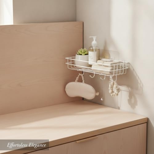 Adhesive Corner Shelf, Carbon Steel Wall Mount Storage Organizer for Bathroom Shower and Kitchen (1 PC) - size: 10.63 x 4.72 x 4.33 in