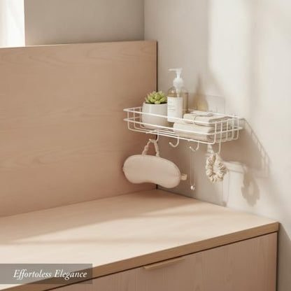 Adhesive Corner Shelf, Carbon Steel Wall Mount Storage Organizer for Bathroom Shower and Kitchen (1 PC) - size: 10.63 x 4.72 x 4.33 in