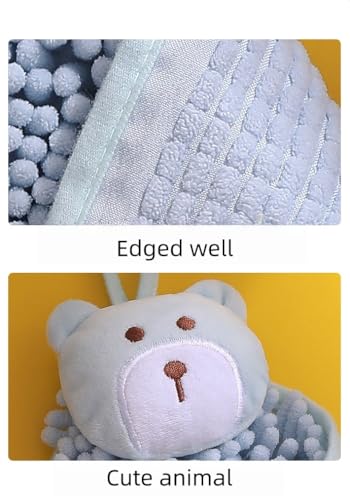 Ivymei 4 Pack Cute Animal Chenille Hand Towels Fuzzy Hanging Hand Towels with Loop for Bathroom Kitchen,Quick Dry Hand Bath Towels(mixcolor) - color: Mixcolor