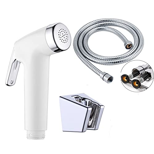 LikeHome Bidet Sprayer for Toilet - Cloth Diaper Sprayer Shattaf Handheld Bidet Rinse Spray Head - White (Without T-Adapter)