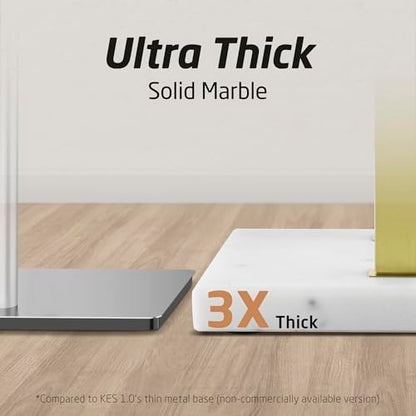KES Brushed Gold Standing Towel Rack, 37" H, Heavy Marble Base, Bathroom | Brushed Finish, T-Bar Design, Hangs Large Towels, Anti-Slip Pads, Easy No-Drill Assembly - color: Gold, size: 37" H (Equal-height)