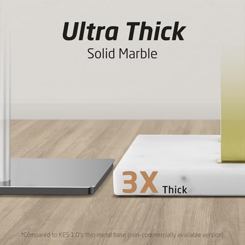 KES Brushed Gold Standing Towel Rack, 37" H, Heavy Marble Base, Bathroom | Brushed Finish, T-Bar Design, Hangs Large Towels, Anti-Slip Pads, Easy No-Drill Assembly - color: Gold, size: 37" H (Equal-height)