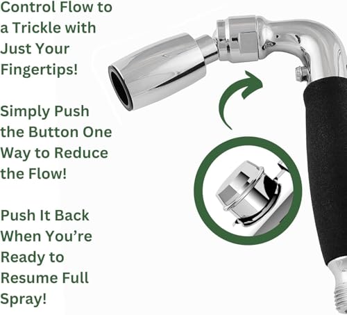 High Sierra® Solid Lead-Free Metal Handheld Shower Head, Trickle Valve, Includes 72” Flexible Stainless Steel Hose With Biofilm Resistant Silicone Inner Tube, Holder. Ultra Low Flow 1.25 GPM. Bronze - color: Oil Rubbed Bronze, size: 1.25 GPM