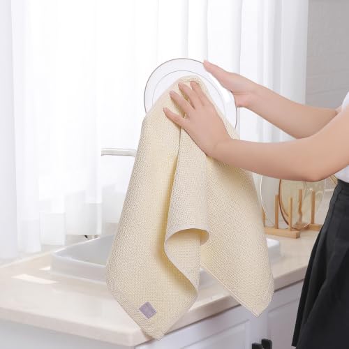Homaxy 100% Cotton Waffle Weave Kitchen Towels, 10-Pack, Beige | Ultra Soft Absorbent Dish Towels, Quick Drying Cleaning Towels, 13 x 28 Inches - color: Beige, size: 13 x 28 - 10 Pack