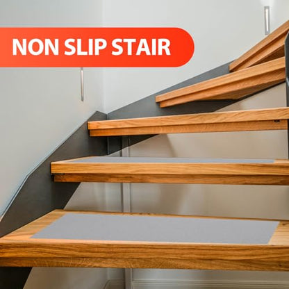 Wear-resistant Adhesive Anti-slip Tape for Stairs and Bathroom Floor, 10cm X 5m Non-skid Strip Pebble Texture, Waterproof Safety Grip Tape for Indoor and Outdoor Use