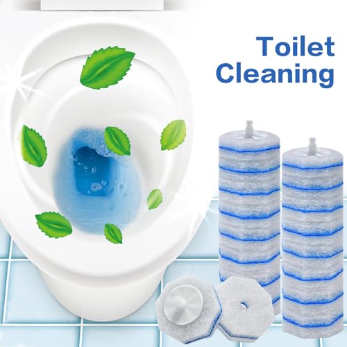 50 Count Upgrade 3-Layer Toilet Bowl Refills Fits for Clorox Toilet Brush | 3X Cleaning Power Disposable Bowl Cleaner Refills for Bathroom Cleaning, No Falling Apart - size: 1 Count (Pack of 50)