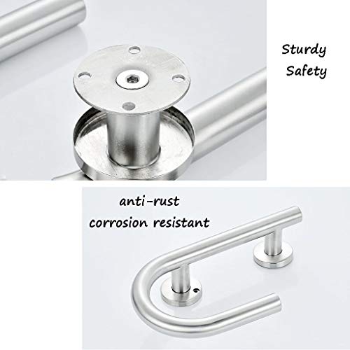 Grab Bars Handle Safety Support Hand Rails, Toilet Paper Holder Grab Bars for Bathroom,Stainless Steel Non Slip Safety Barrier,Restroom Bathroom Shower Living Assist for Free Standing Elderly Disabled