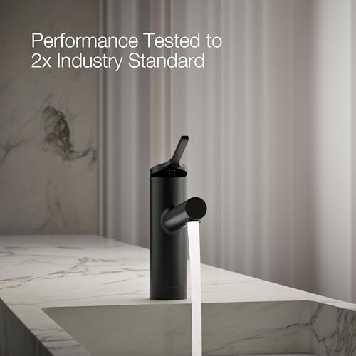 KOHLER K-35048-4N-BL Elate® Single-Handle Bathroom Sink Faucet, Single-Handle Bathroom Sink Faucets, 0.5 GPM, Matte Black - color: Matte Black, size: 0.5 GPM