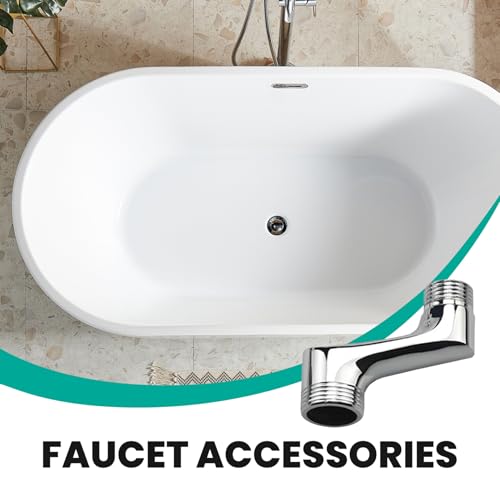 2Pcs Shower Head Adapter, Brass Shower Head Extender, Adjustable Swivel Arm, 1/2 3/4 Offset Connection, Excentric Toilet Connection Extender