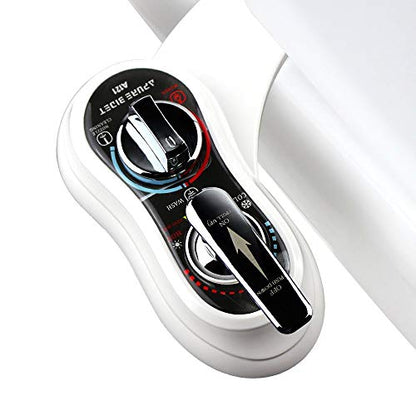 APURE BIDET A121 - Hot and Cold Water Bidet Attachment for Toilet Seat - Dual nozzle - Rear and Feminine Wash- Selfcleaning- Adjustable Water Pressure Non-Electric Bidet Toilet Seat Attachment