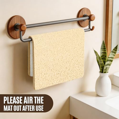 17 * 24in Shower Mat Bathtub Mat Non Slip | Bathmats Non Slip, Quick Drying Foot Scrubber Loofah Mats for Inside Shower, Tub, Bathroom, Home, Beige - color: Beige, size: 24" x 17" (Rectangular)
