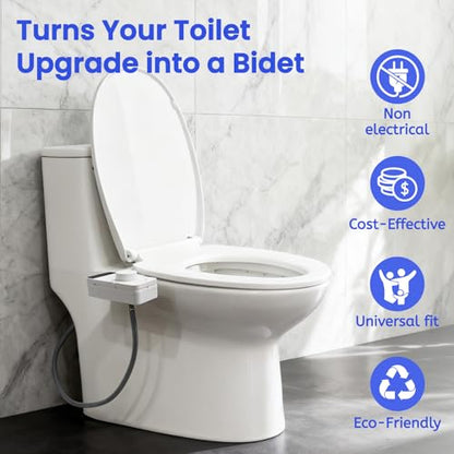 Ultra-Slim Bidet Attachment,Fresh Water Sprayer Non-Electric Toilet Bidet Attachment,Self-Cleaning Dual Nozzles with Adjustable Water Pressure for Rear & Female Washing - color: A1-Bidet Attachment