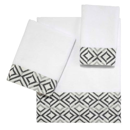 Avanti Linens - Bath Towel, Soft & Absorbent Cotton (Harlow Collection, White) - color: White, size: Bath Towel