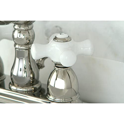 Kingston KB1606PX 4" Centerset Bathroom Faucet, Polished Nickel - color: Polished Nickel