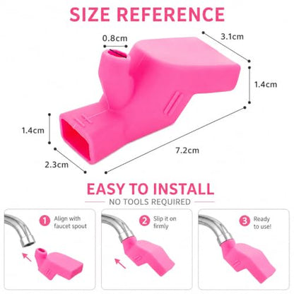 4Pcs Faucet Water Tap Extender, Multicolor Sink Spout Extension for Bathroom and Kitchen