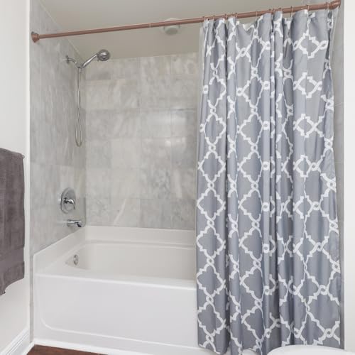 BLACK+DECKER Tension Shower Curtain Rod 42-72 Inch – Drill-Free Adjustable Curtain Rod, Rust-Resistant Stainless Steel Tension Curtain Rod for Shower, Bathroom, Window, Closet – 35 lb Capacity - color: Oil Bronze