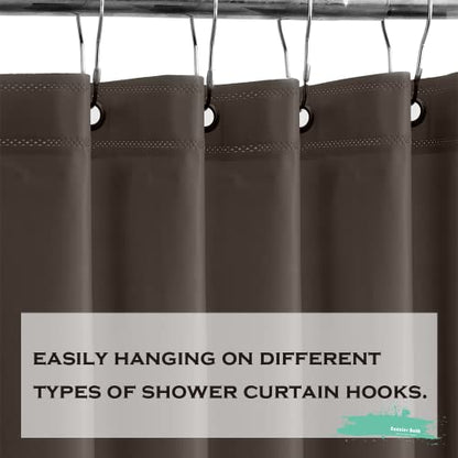 Taupe Plastic Shower Curtain Or Liner, 72x72 Inch Lightweight Brown Plastic Bathroom Shower Showroom Inner Curtain with Rustproof Metal Grommet Holes and Weighted Magnets - color: C02-taupe, size: 72"W x 72"L (Pack of 1)