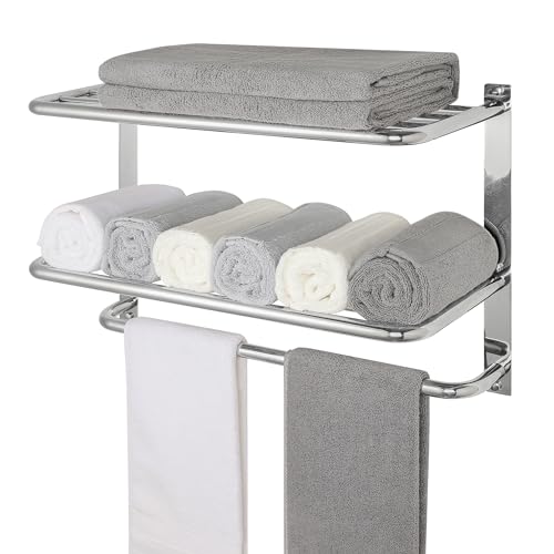 3-Tier Bathroom Towel Rack, SUS 304 Wall Mount, Brushed Nickel - color: Brushed Nickel, size: 24 Inch 3 Tier